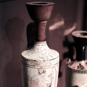 Attic white-ground lekythos. Charon in his boat Attic white-ground lekythos. Charon in his boat