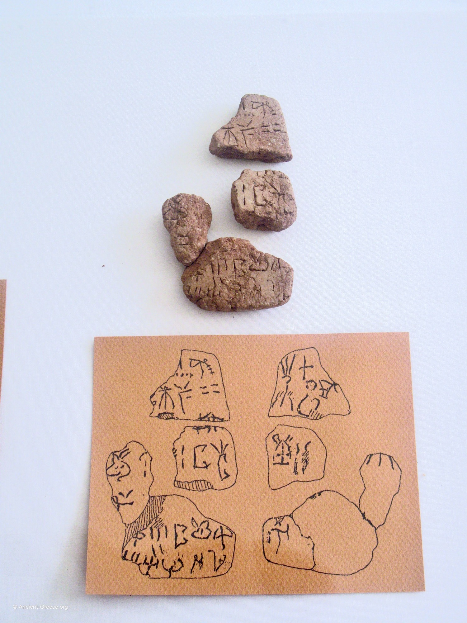 Linear A Tablet Fragments Clay