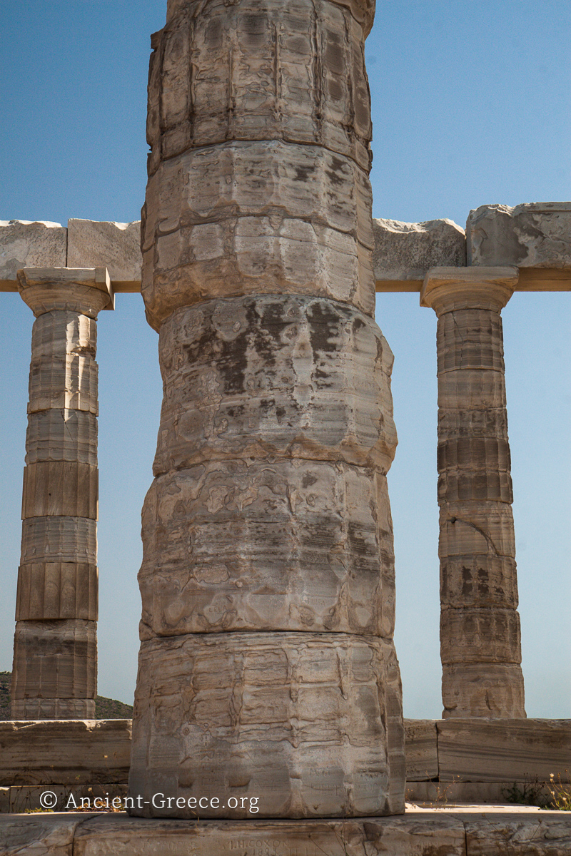 Doric Column Drums at the Temple of Poseidon at Sounion