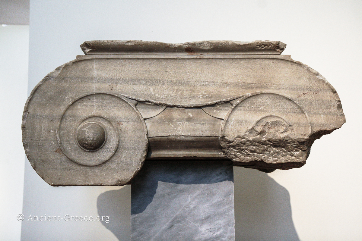 Ionic capital from the temple of Athena Sounia