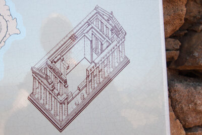 Temple of Poseidon at Sounion drawing