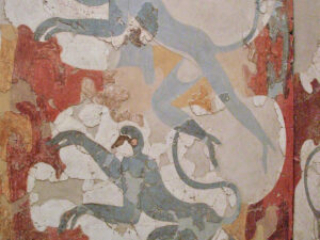 Akrotiri Monkey Fresco from Akrotiri Room B6