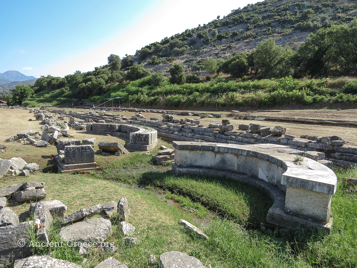 Marble bases for statues