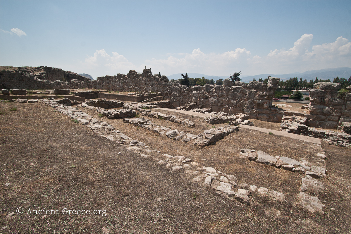 Ruins from the lower Tiryns lower citadel