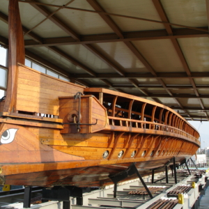 Trireme Replica Olympias Front with Ram Trireme Replica Olympias front