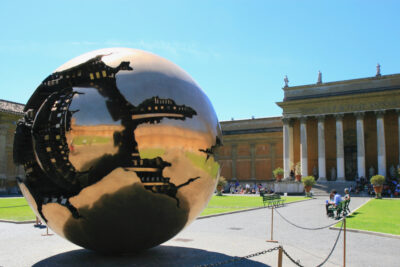 Round sculpture in Vatican yard