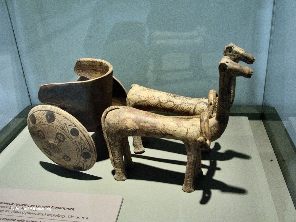 Clay model of a chariot