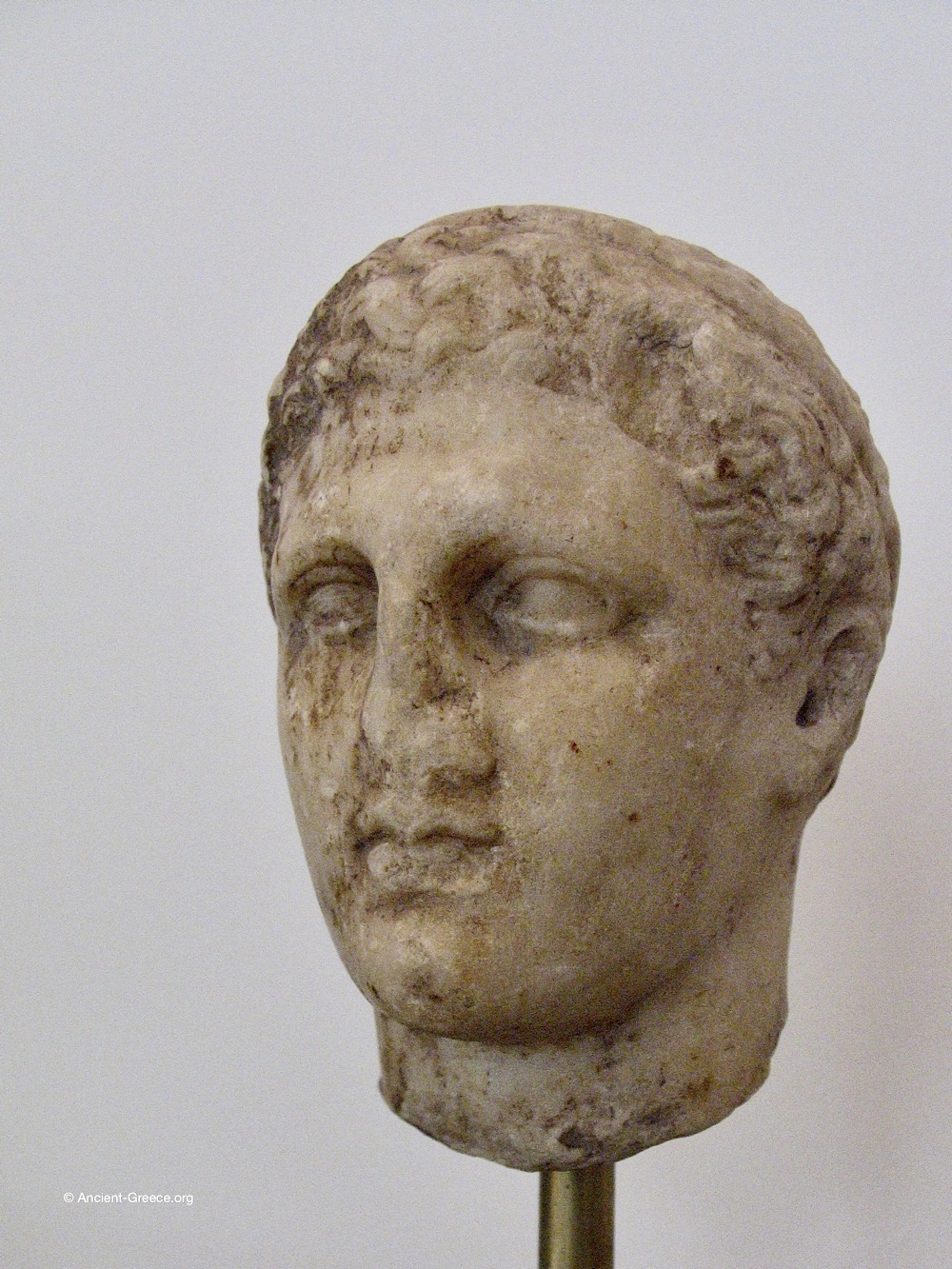 Marble head of a young