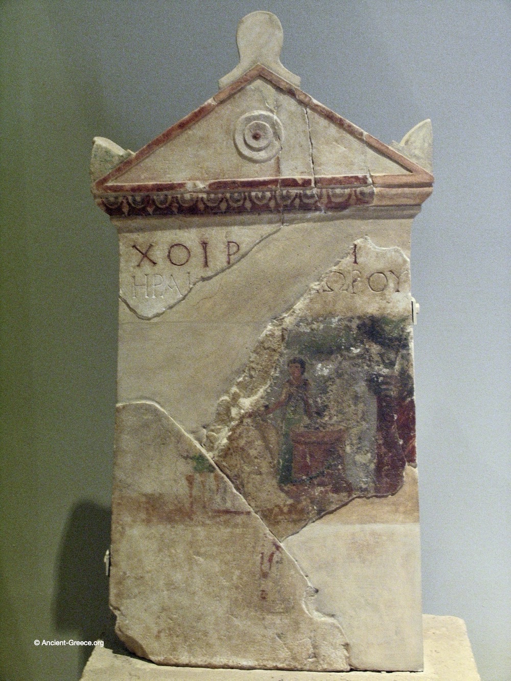 Painted grave stele
