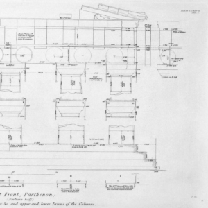 penrose1888_0148 East Front, Parthenon: Northern half Measurements