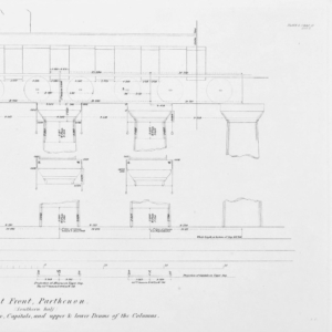 penrose1888_0149 East Front, Parthenon. Southern half Measurements