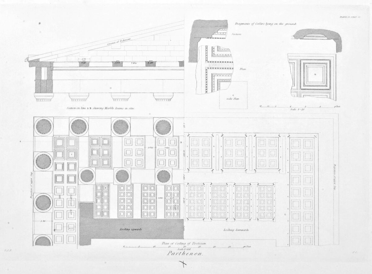 Parthenon: Plan of Celling of Posticum