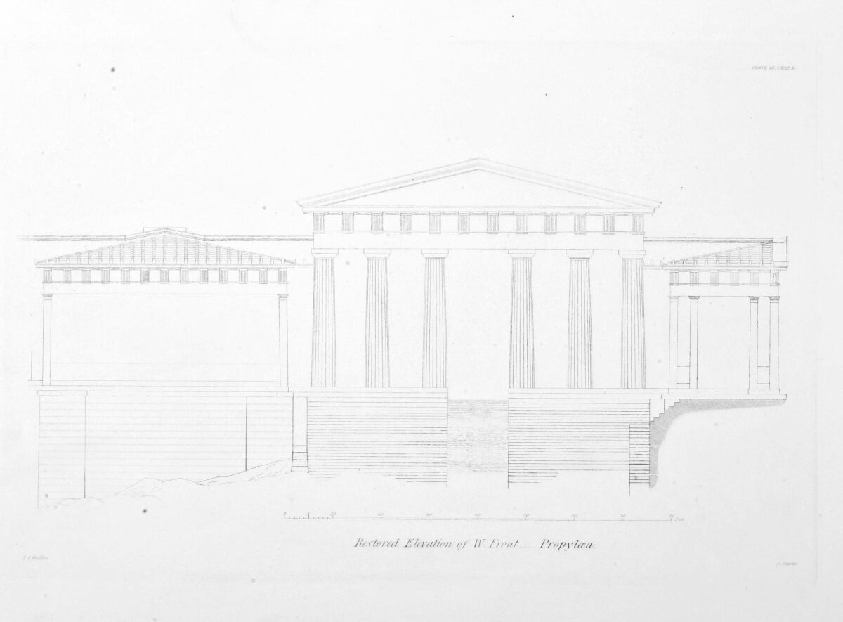 Elevation of the W. Front of the Propylaea.