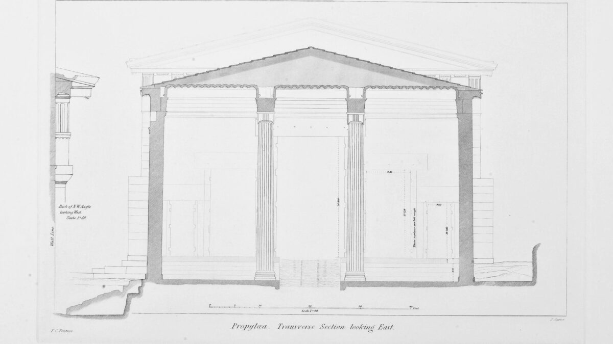 Propylaea: Transverse Section looking East.