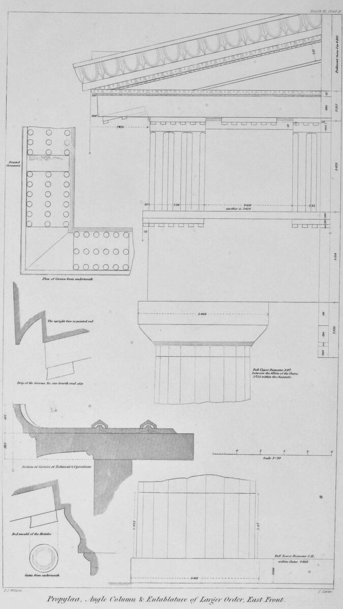 Propylaea, Angle Column & Entablature of Larger Order, East Front.