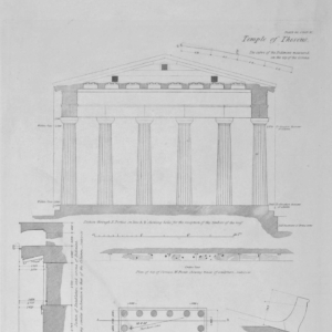 Temple of Theseus elevation and plan.