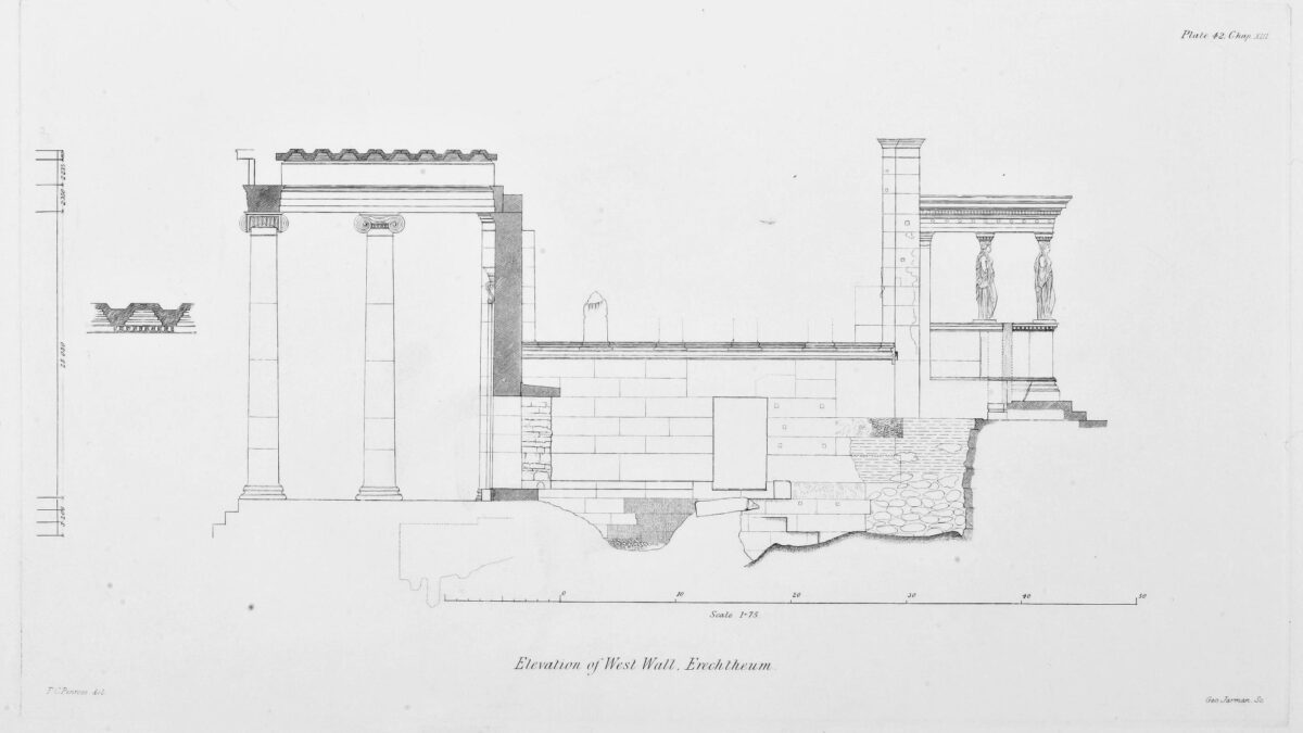 Elevation of West Wall, Erechtheum.