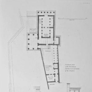 A restored plan of the Erechtheum with the Court and Garden of the Arrephori